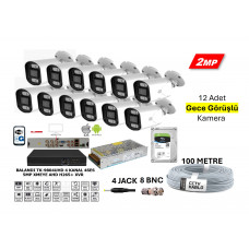 12'Lİ GÜVENLİK KAMERA PAKETİ (2 MP FULL HD )